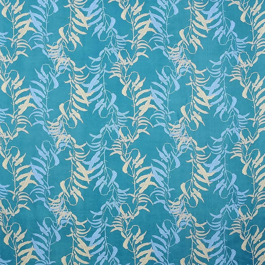 Homefab India 160 TC Glace Cotton Double BedSheet with 2 Pillow Covers -  - Aqua, Floral